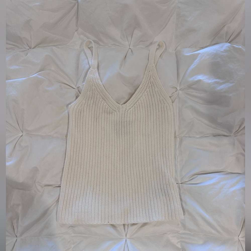 Martha Stewart Cream Knit Camisole - Picture 2 of 8